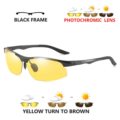 Aluminum HD Polarized Photochromic Sunglasses Men Driving Sun Glasses Male Outdoor Sport Eyewear Anti-UV oculos de sol masculino