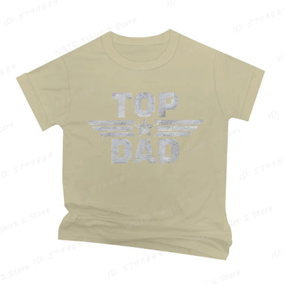 Top Dad Letter Print T-shirt