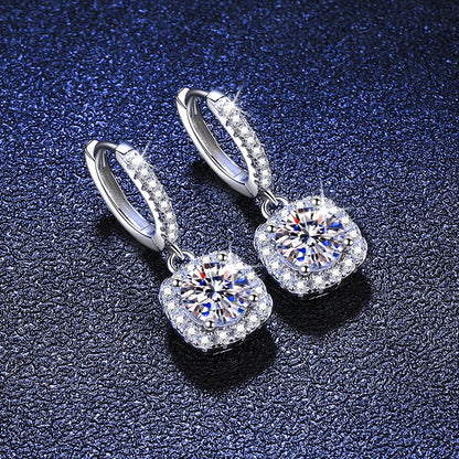 SEMNI 1.0ct-6.0ct Moissanite Diamond Drop Earrings for Women Ruby Sapphire Emerald Wedding Jewelry 925 Sterling Silver