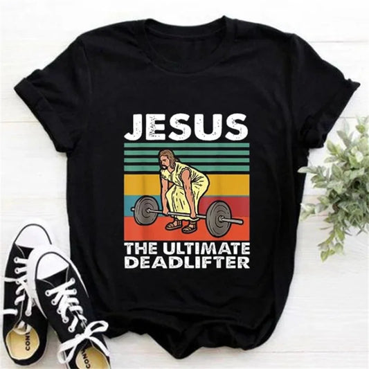 2024 Jesus Is King Letter Print Women T-shirt Christian Faith Hope Love Harajuku T Shirts Religion O-neck Tops Tees Streetwears