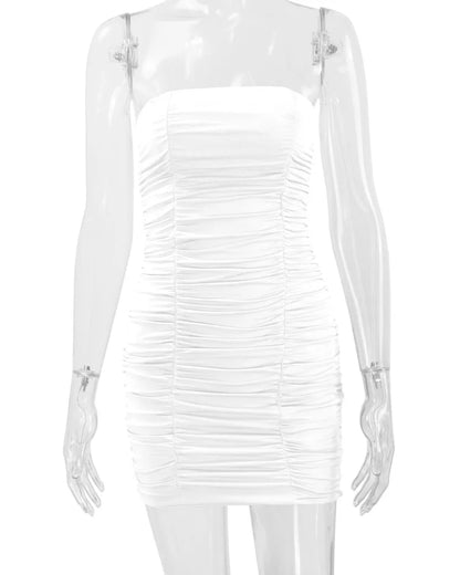 2025 Sexy Short Shirring Mini Bodycon Dress for Evening Parties