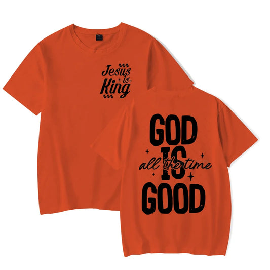 Jesus Religious Believe Shirts for Men Women God Is Good All The Time Classic Tops Gift for Her/Him Faith Based T-Shirt tops