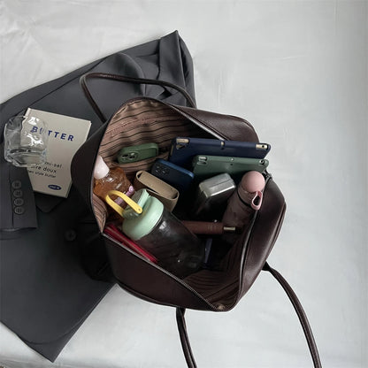 MOODS Oversized Leather Shoulder Bag For Women